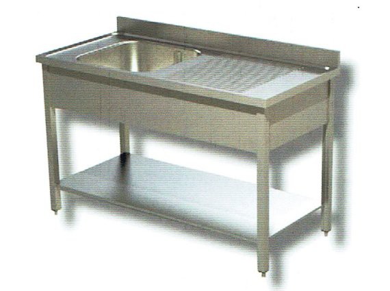 Lavello una vasca cm.100/160x60 con sgocciolatoio